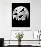 Full moon over London by Antonio Camarena on GIANT ART - black digital painting