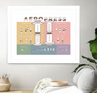 Aeropress Poster by Elaine Chng on GIANT ART - brown typography