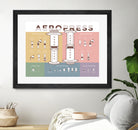 Aeropress Poster by Elaine Chng on GIANT ART - brown typography