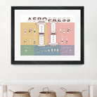 Aeropress Poster by Elaine Chng on GIANT ART - brown typography