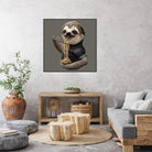 SLOTH EAT NOODLE by JUMALI KATANI on GIANT ART - gray digital drawing