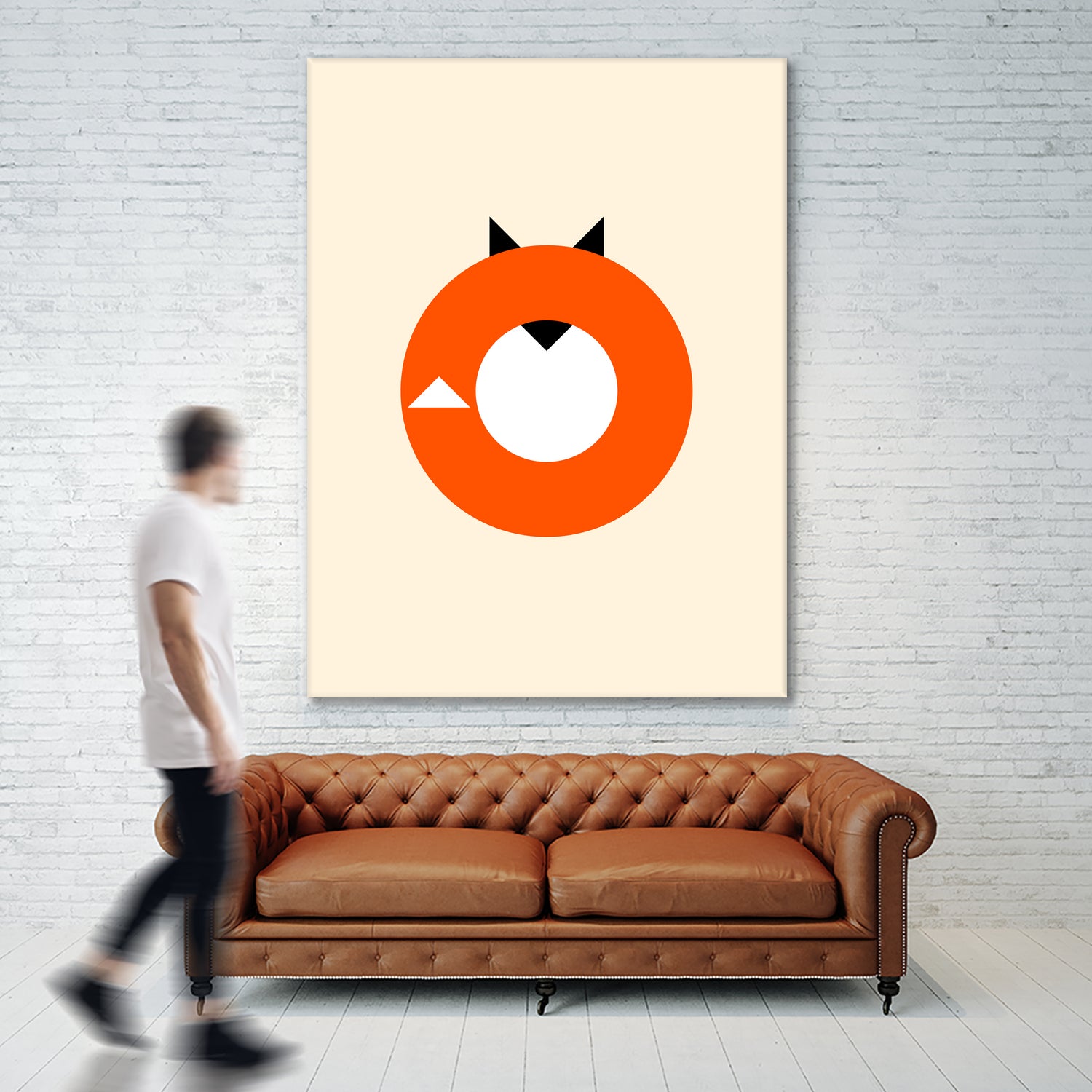 A Most Minimalist Fox by Nicholas Ely on GIANT ART - white vector illustration