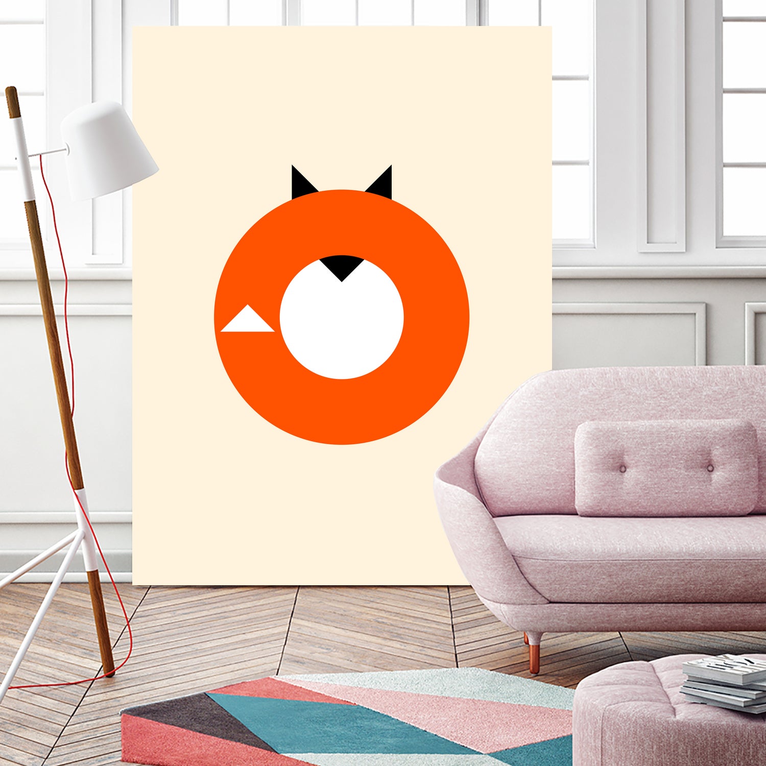 A Most Minimalist Fox by Nicholas Ely on GIANT ART - white vector illustration