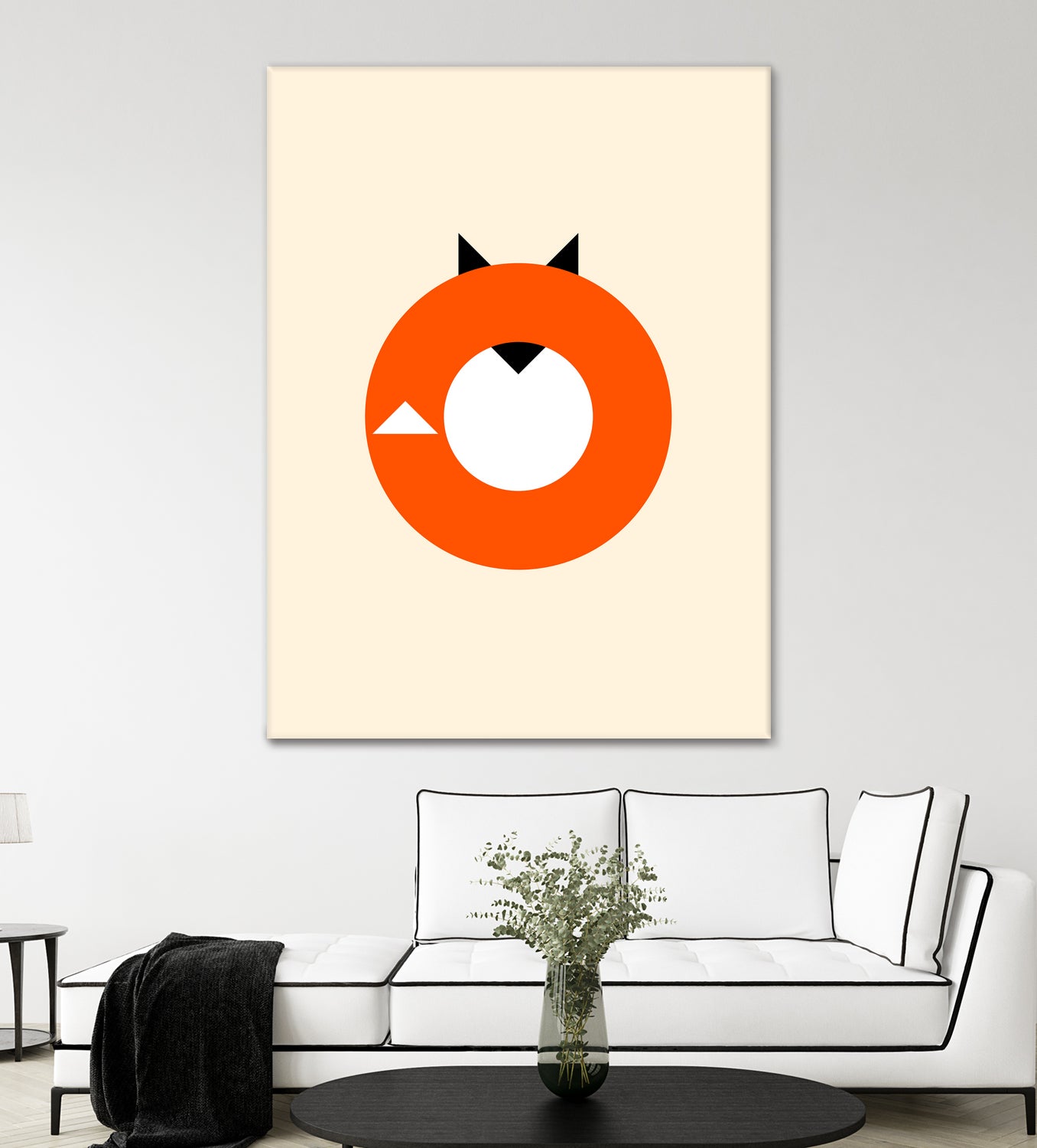 A Most Minimalist Fox by Nicholas Ely on GIANT ART - white vector illustration