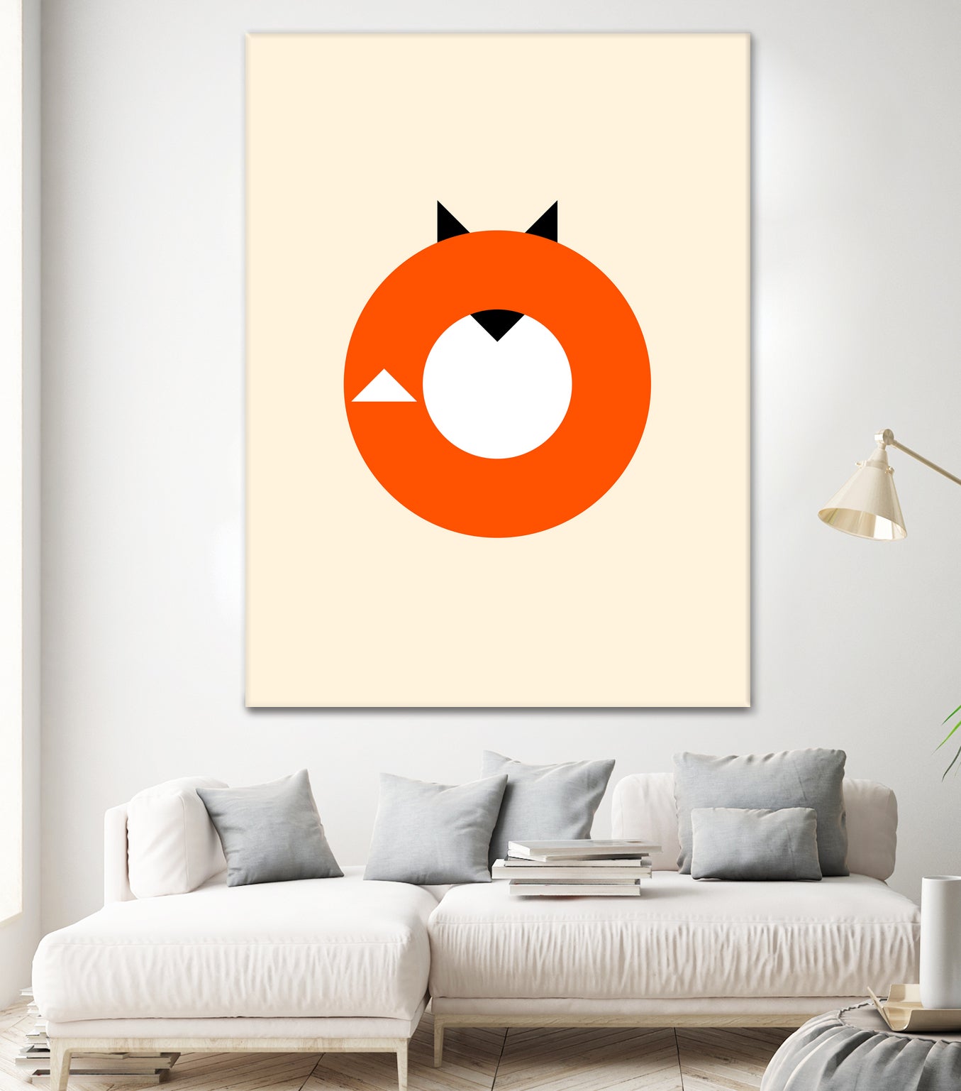 A Most Minimalist Fox by Nicholas Ely on GIANT ART - white vector illustration