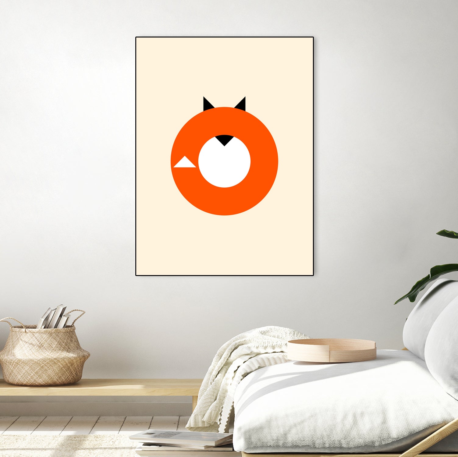 A Most Minimalist Fox by Nicholas Ely on GIANT ART - white vector illustration