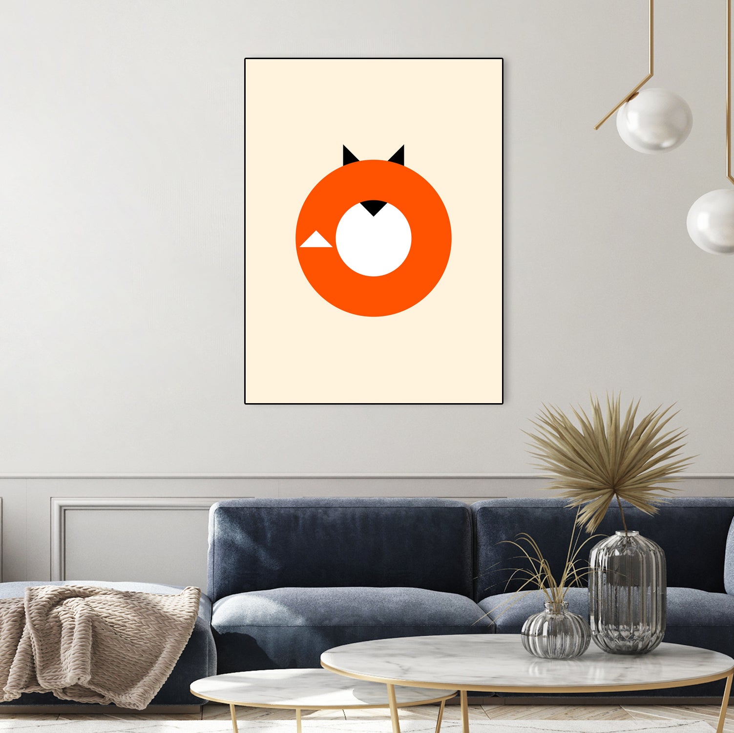 A Most Minimalist Fox by Nicholas Ely on GIANT ART - white vector illustration