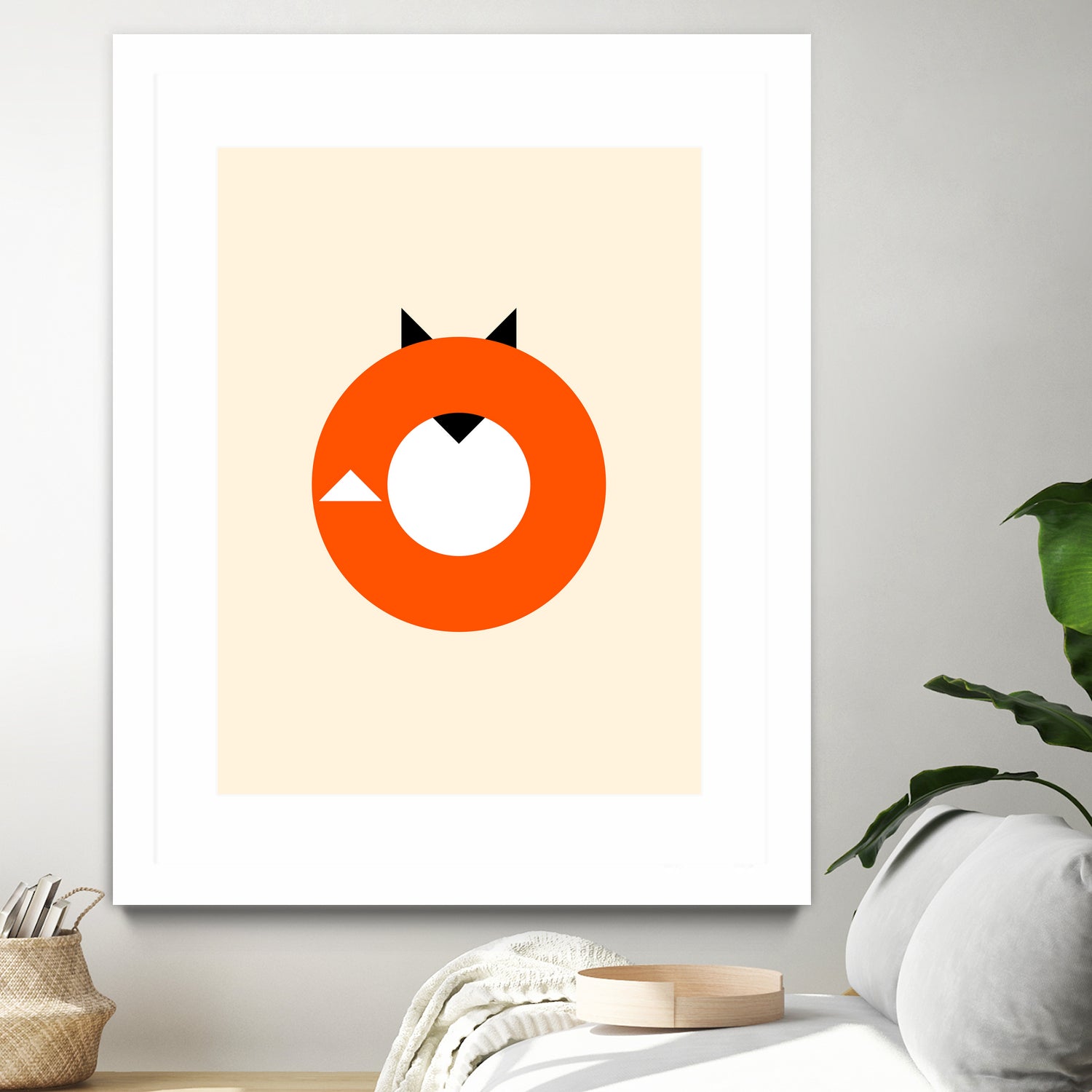 A Most Minimalist Fox by Nicholas Ely on GIANT ART - white vector illustration