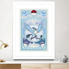 Stained Glass Articuno: Pokemon GO Edition by Erin Fitzgerald on GIANT ART - blue digital drawing