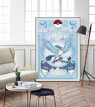 Stained Glass Articuno: Pokemon GO Edition by Erin Fitzgerald on GIANT ART - blue digital drawing