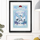 Stained Glass Articuno: Pokemon GO Edition by Erin Fitzgerald on GIANT ART - blue digital drawing