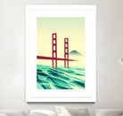 Misty day at The Golden Gate by Sjoerd Piepenbrink on GIANT ART - red vector illustration