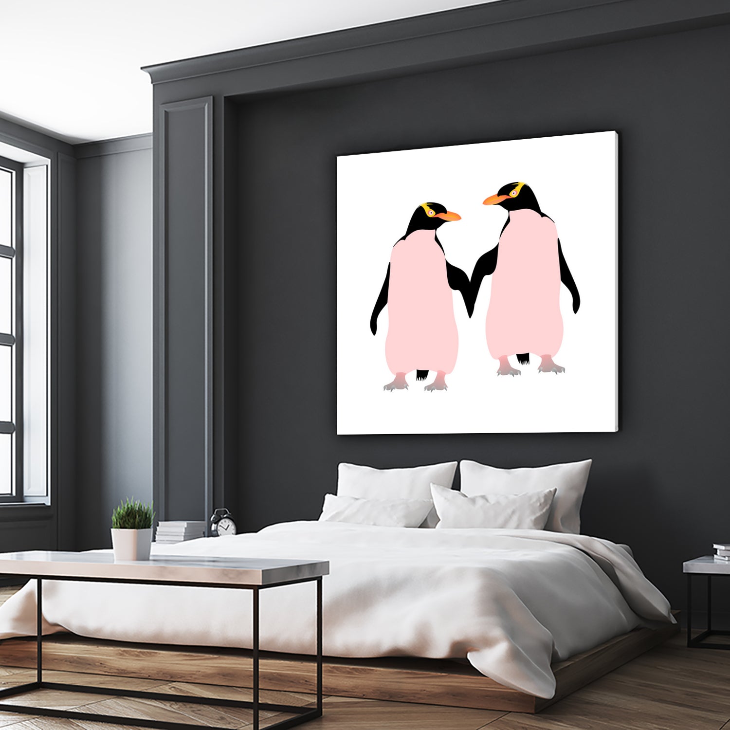 Lesbian Pride Penguins by Daniel Hutchinson on GIANT ART - white character design