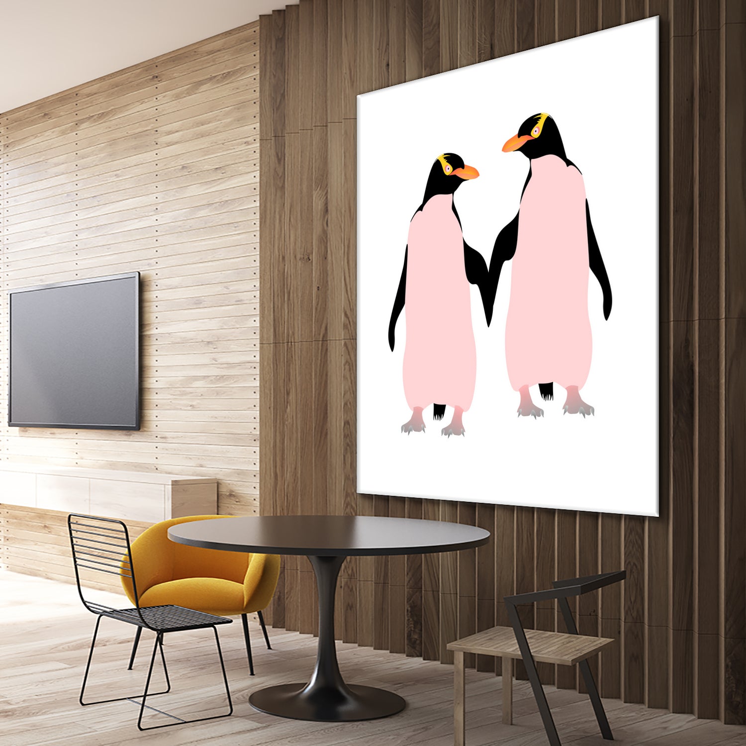 Lesbian Pride Penguins by Daniel Hutchinson on GIANT ART - white character design