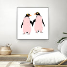 Lesbian Pride Penguins by Daniel Hutchinson on GIANT ART - white character design