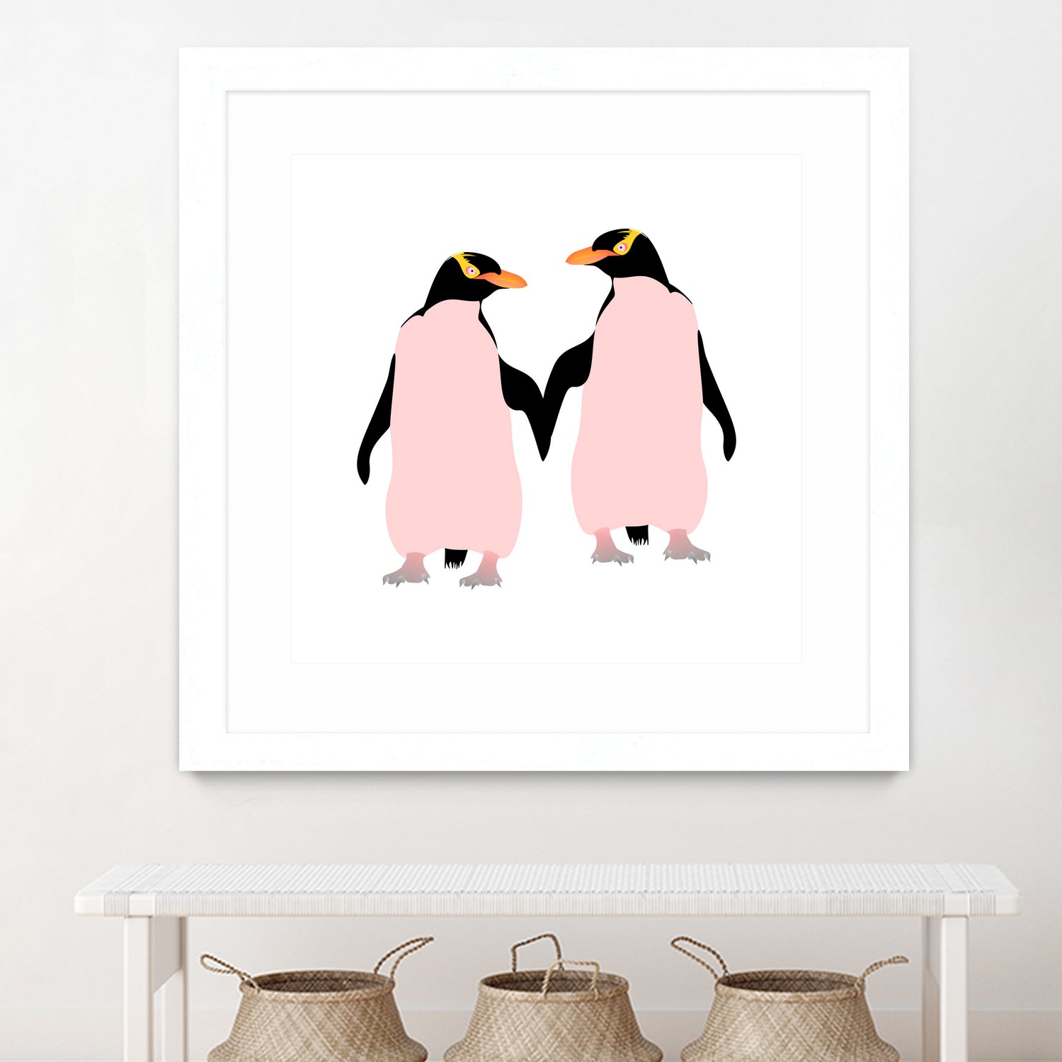 Lesbian Pride Penguins by Daniel Hutchinson on GIANT ART - white character design