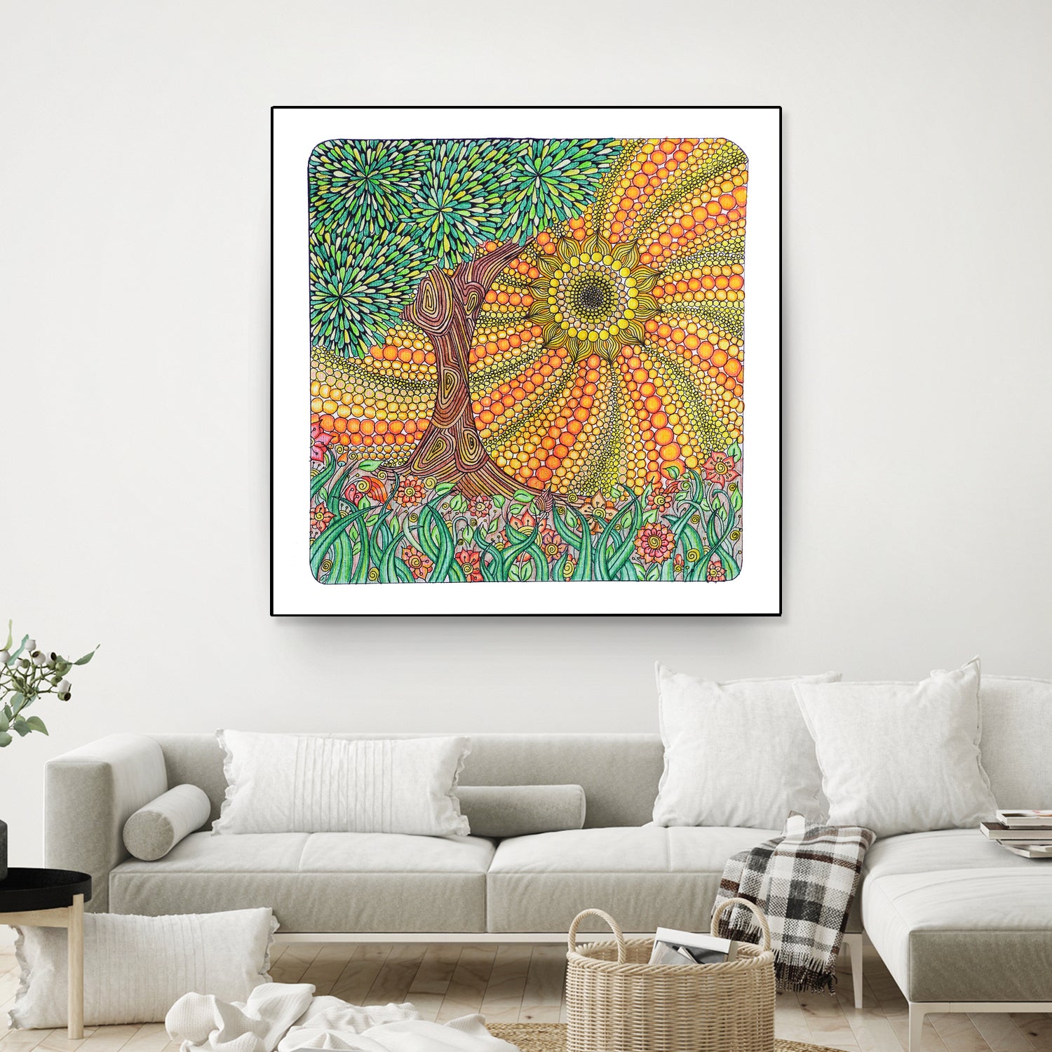 Sunny day by Ranka Stevic on GIANT ART - orange mixed media