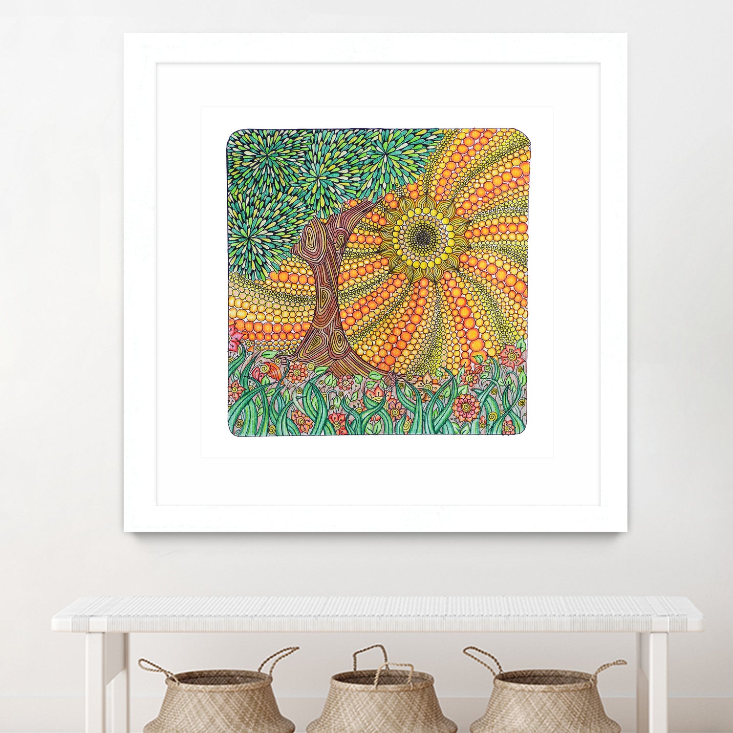 Sunny day by Ranka Stevic on GIANT ART - orange mixed media