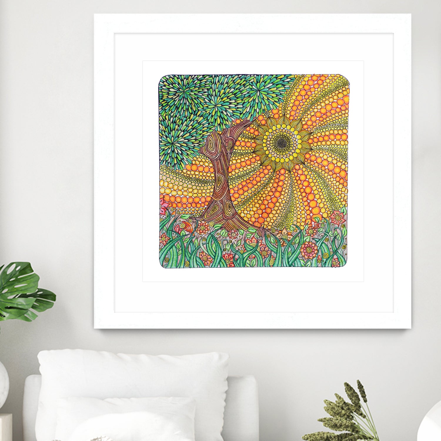 Sunny day by Ranka Stevic on GIANT ART - orange mixed media