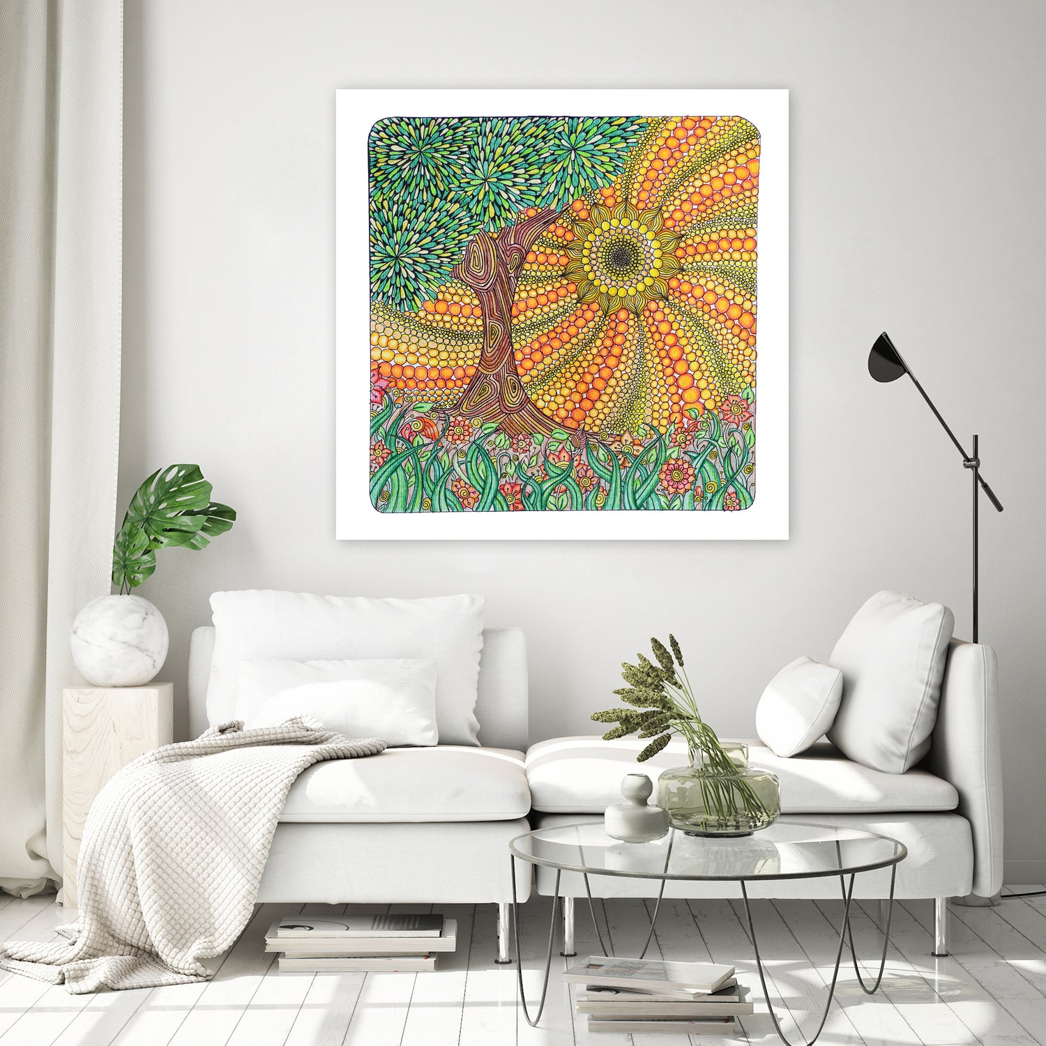 Sunny day by Ranka Stevic on GIANT ART - orange mixed media