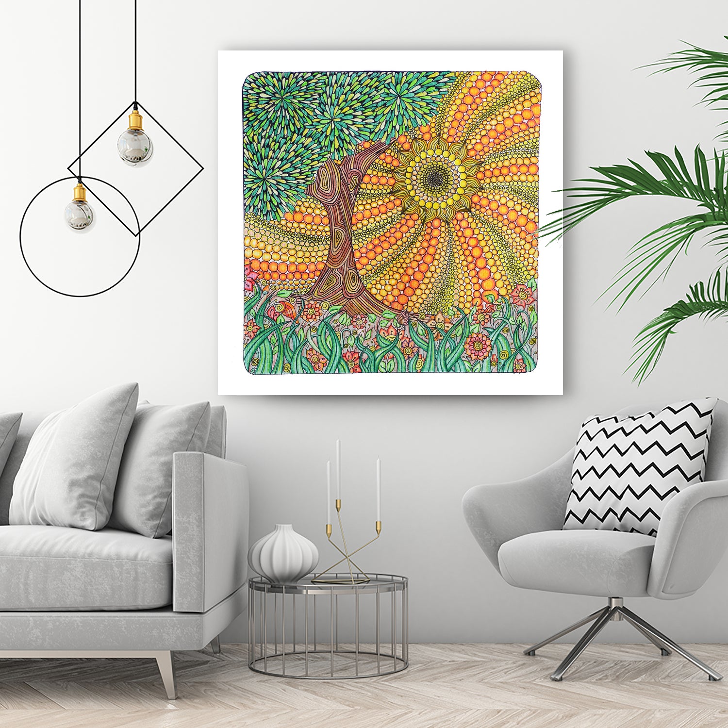 Sunny day by Ranka Stevic on GIANT ART - orange mixed media