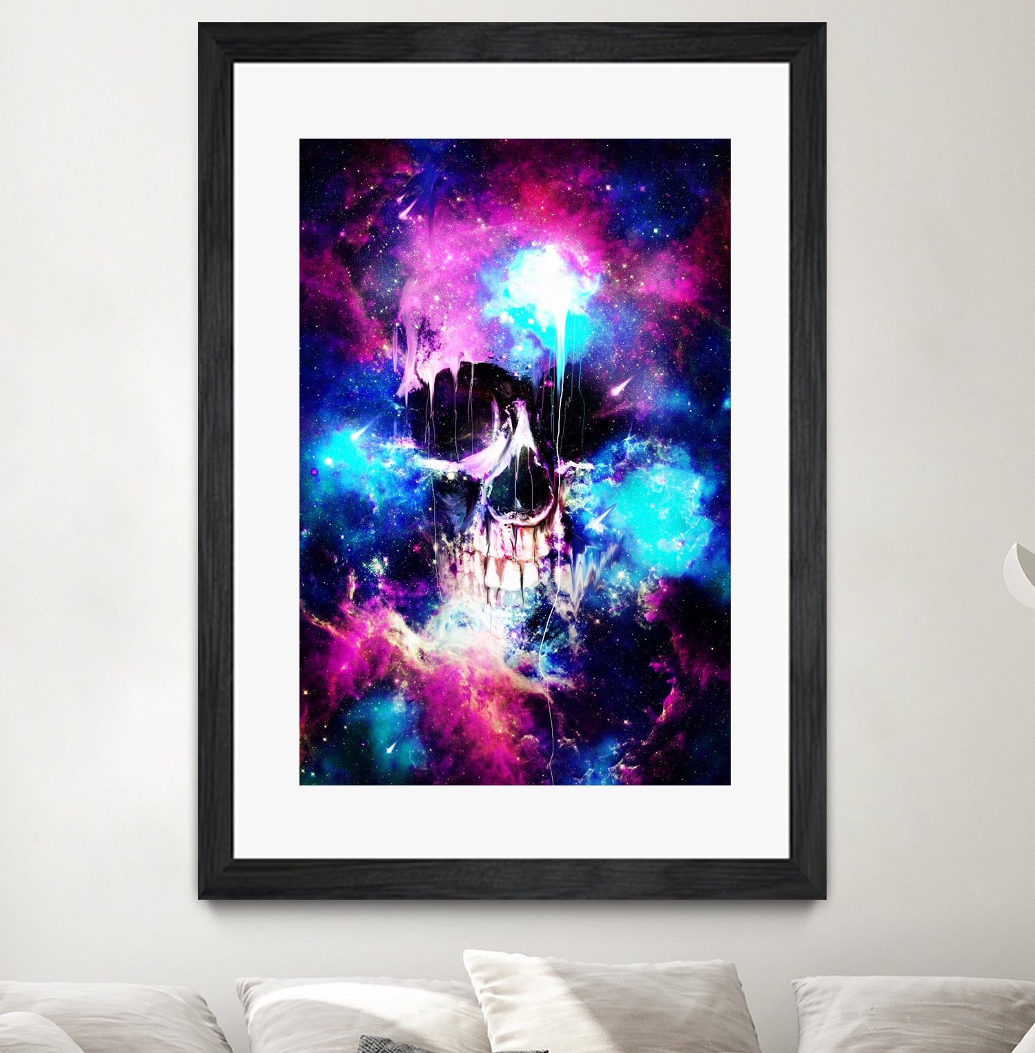 Space Skull by Francis Mi Oza on GIANT ART - blue mixed media