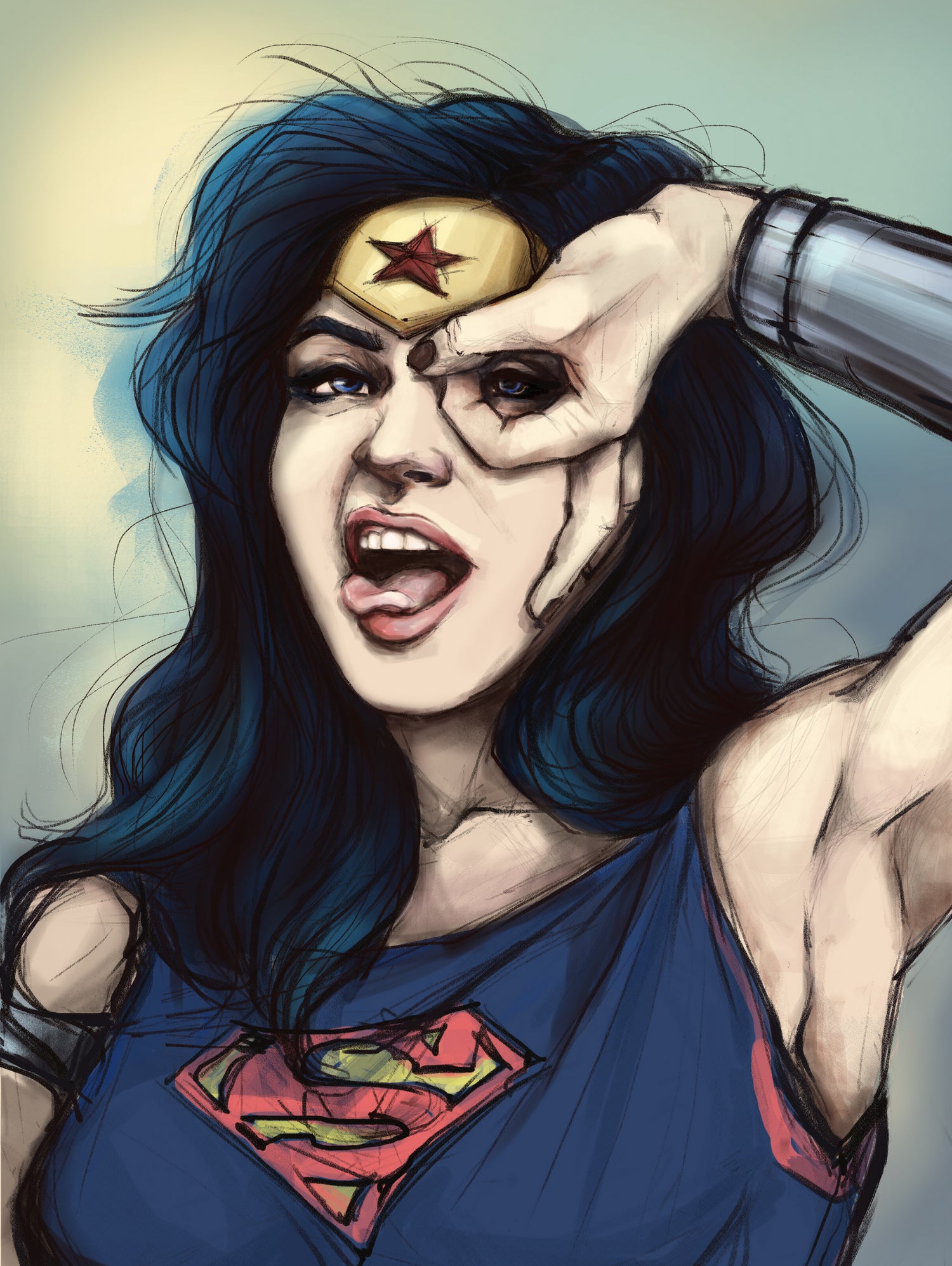 WonderWoman Cosplay by Cristina Dascalu on GIANT ART - blue digital painting