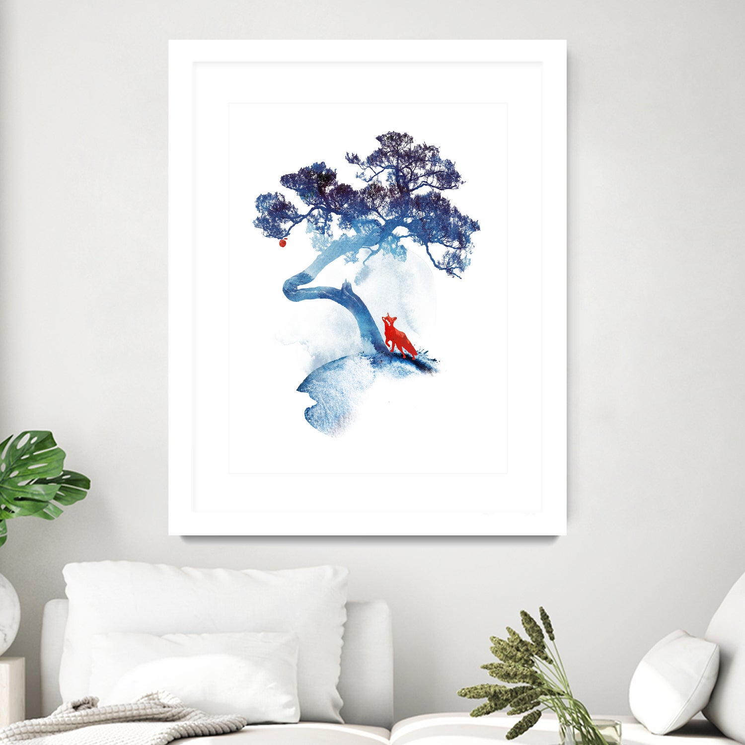 The last apple tree by Robert Farkas on GIANT ART - blue digital painting