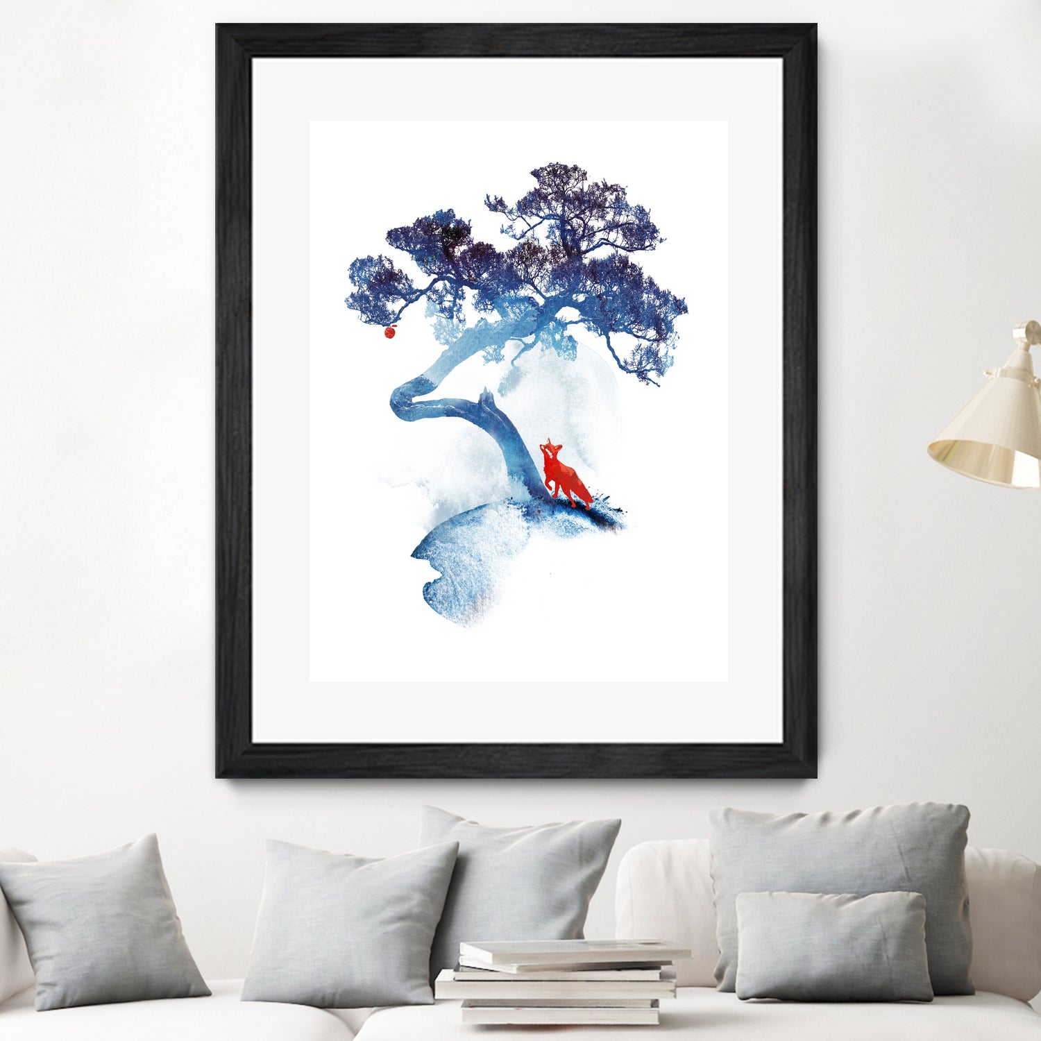 The last apple tree by Robert Farkas on GIANT ART - blue digital painting