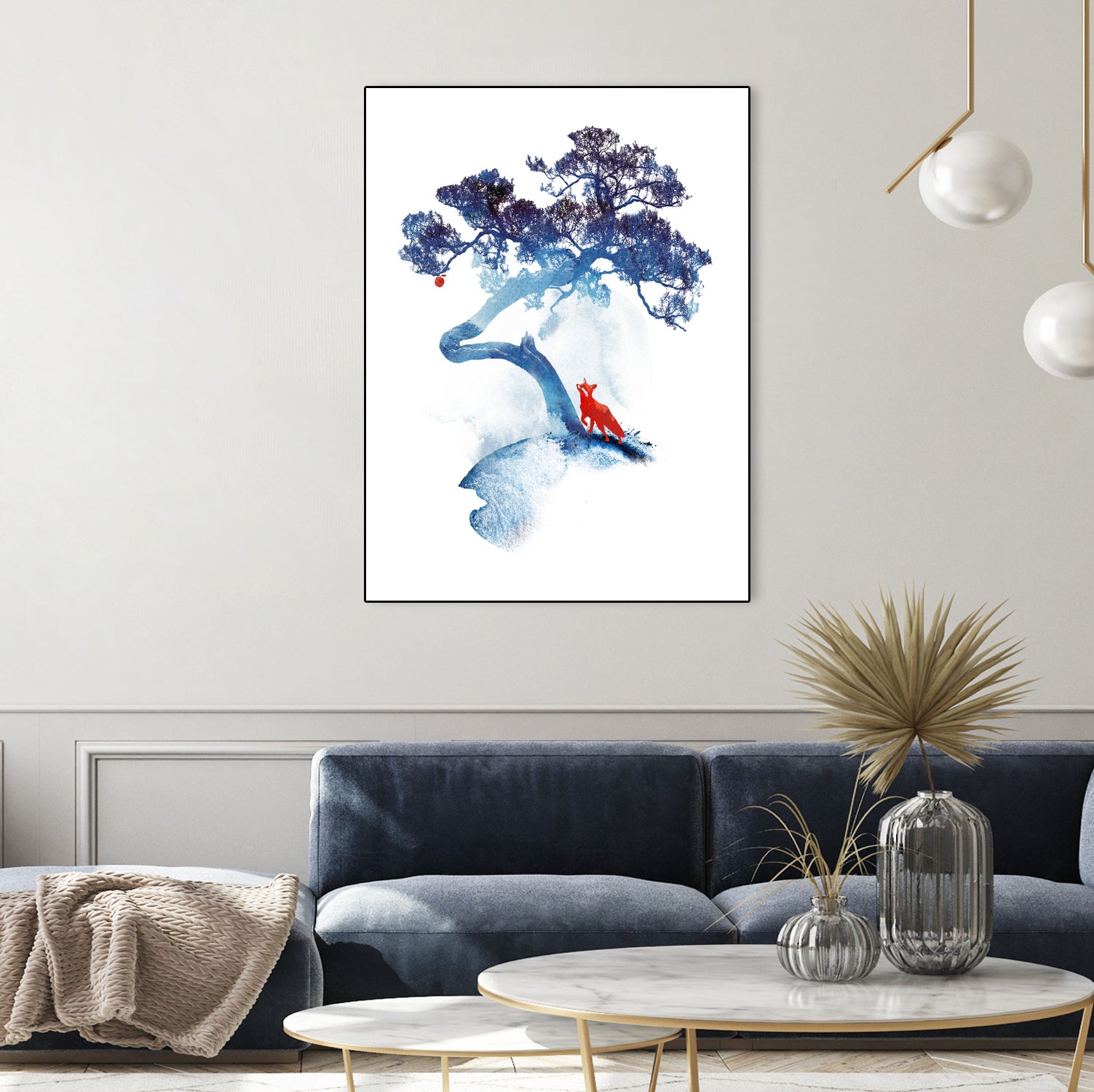 The last apple tree by Robert Farkas on GIANT ART - blue digital painting