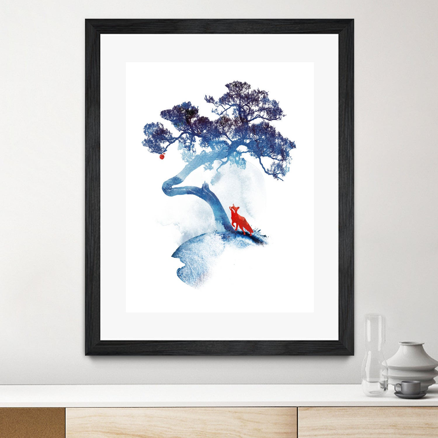 The last apple tree by Robert Farkas on GIANT ART - blue digital painting