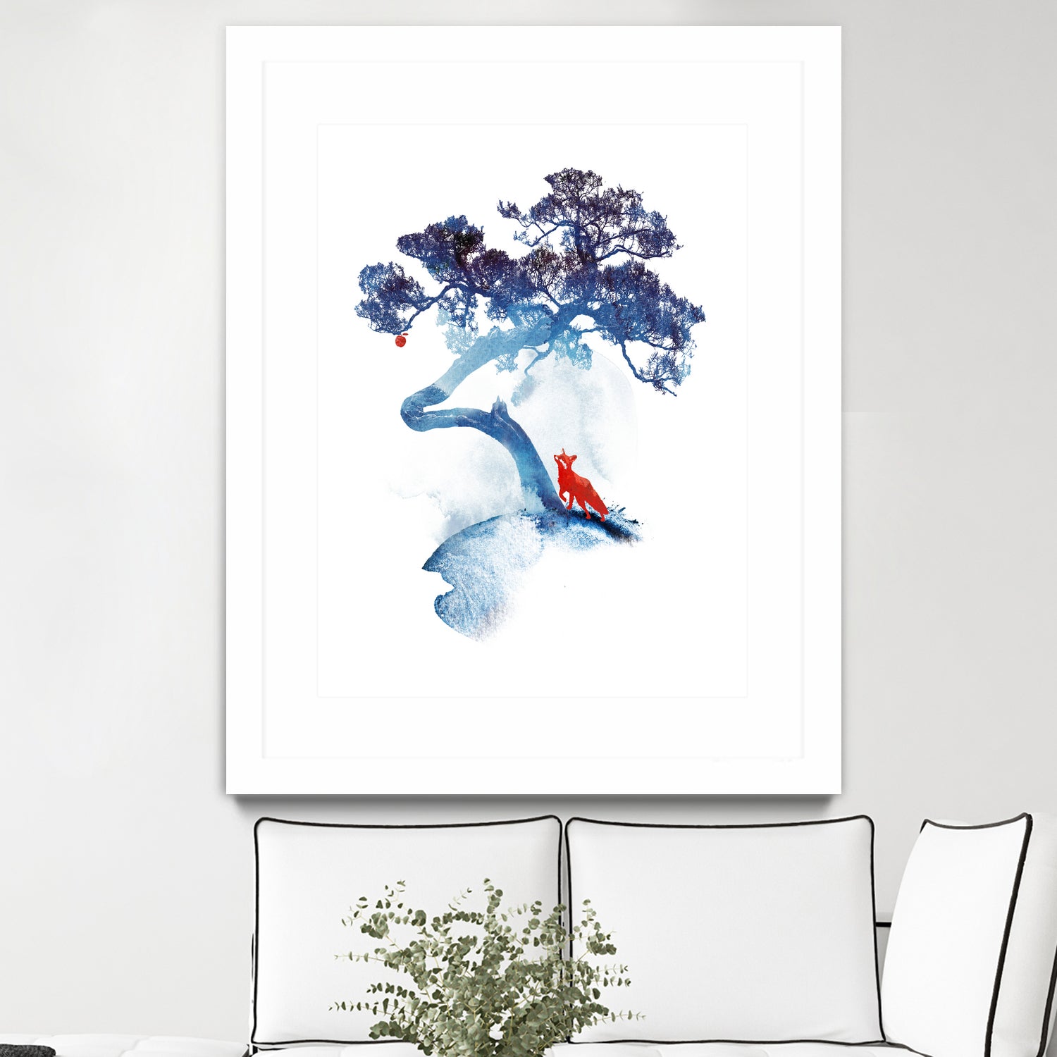 The last apple tree by Robert Farkas on GIANT ART - blue digital painting