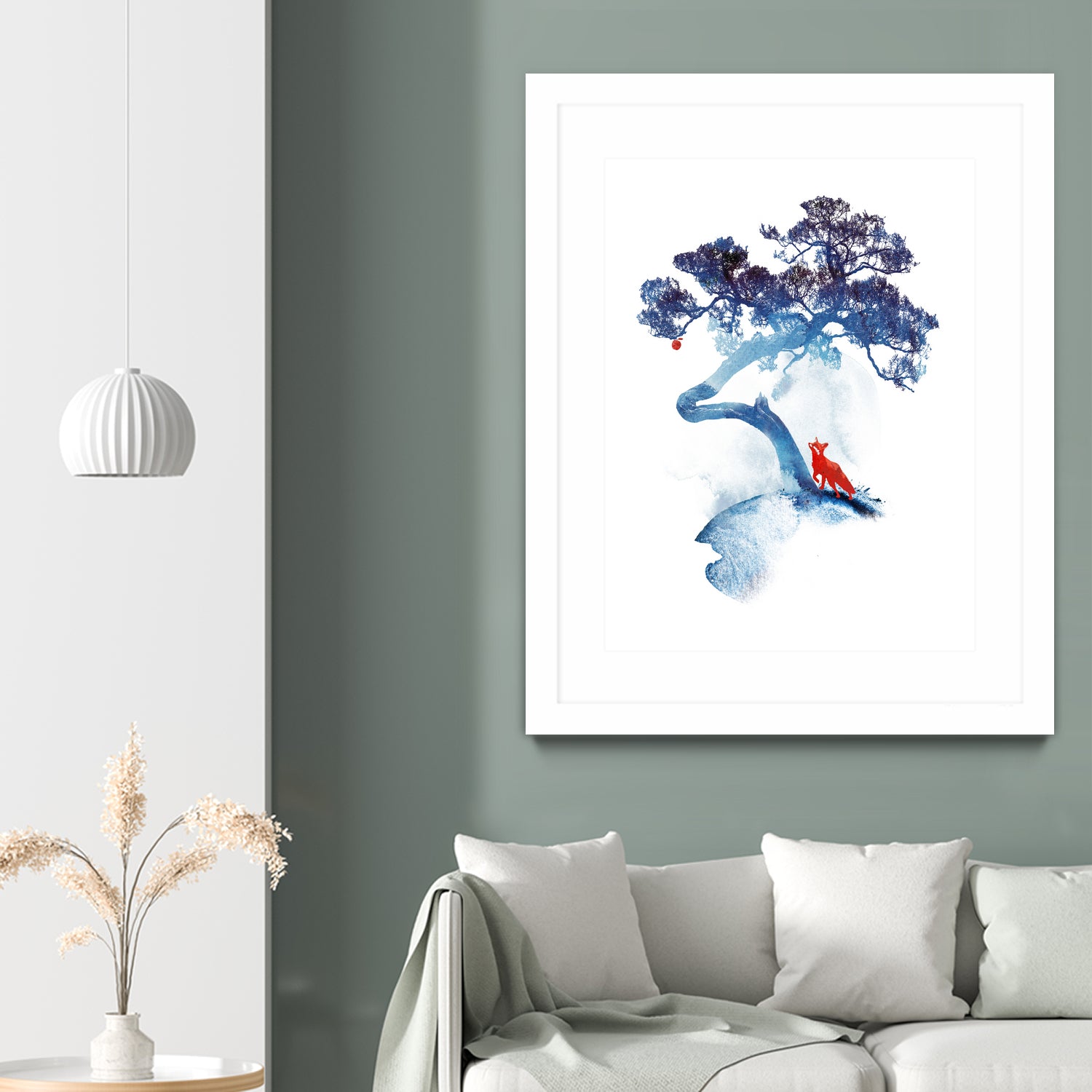 The last apple tree by Robert Farkas on GIANT ART - blue digital painting