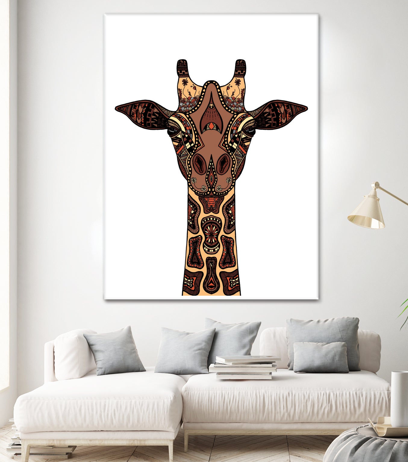 Coloured Giraffe Illustration/Drawing by Naomi Davies on GIANT ART - black digital drawing