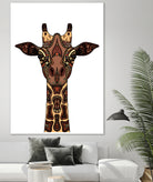 Coloured Giraffe Illustration/Drawing by Naomi Davies on GIANT ART - black digital drawing