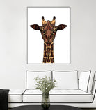 Coloured Giraffe Illustration/Drawing by Naomi Davies on GIANT ART - black digital drawing