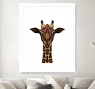 Coloured Giraffe Illustration/Drawing by Naomi Davies on GIANT ART - black digital drawing