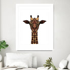 Coloured Giraffe Illustration/Drawing by Naomi Davies on GIANT ART - black digital drawing