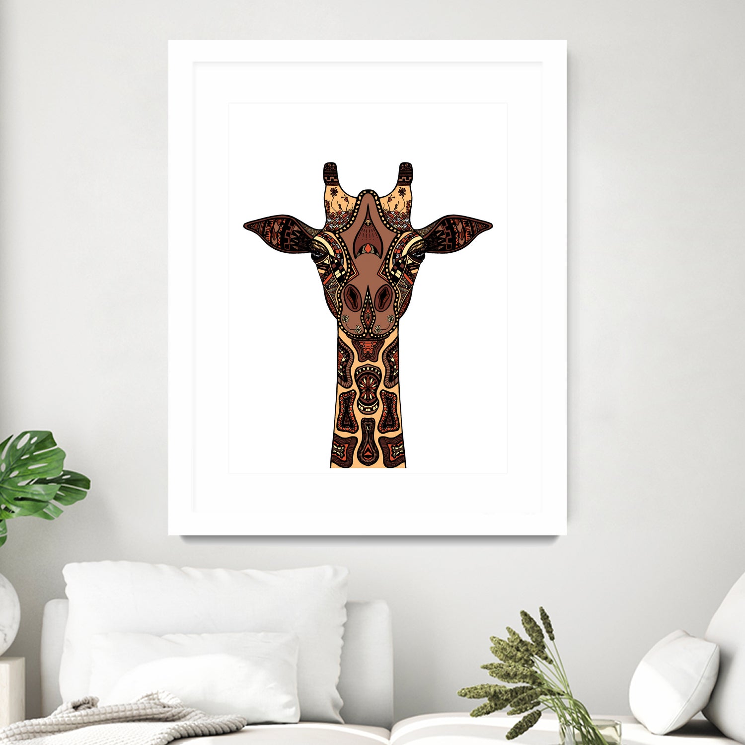 Coloured Giraffe Illustration/Drawing by Naomi Davies on GIANT ART - black digital drawing