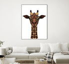 Coloured Giraffe Illustration/Drawing by Naomi Davies on GIANT ART - black digital drawing