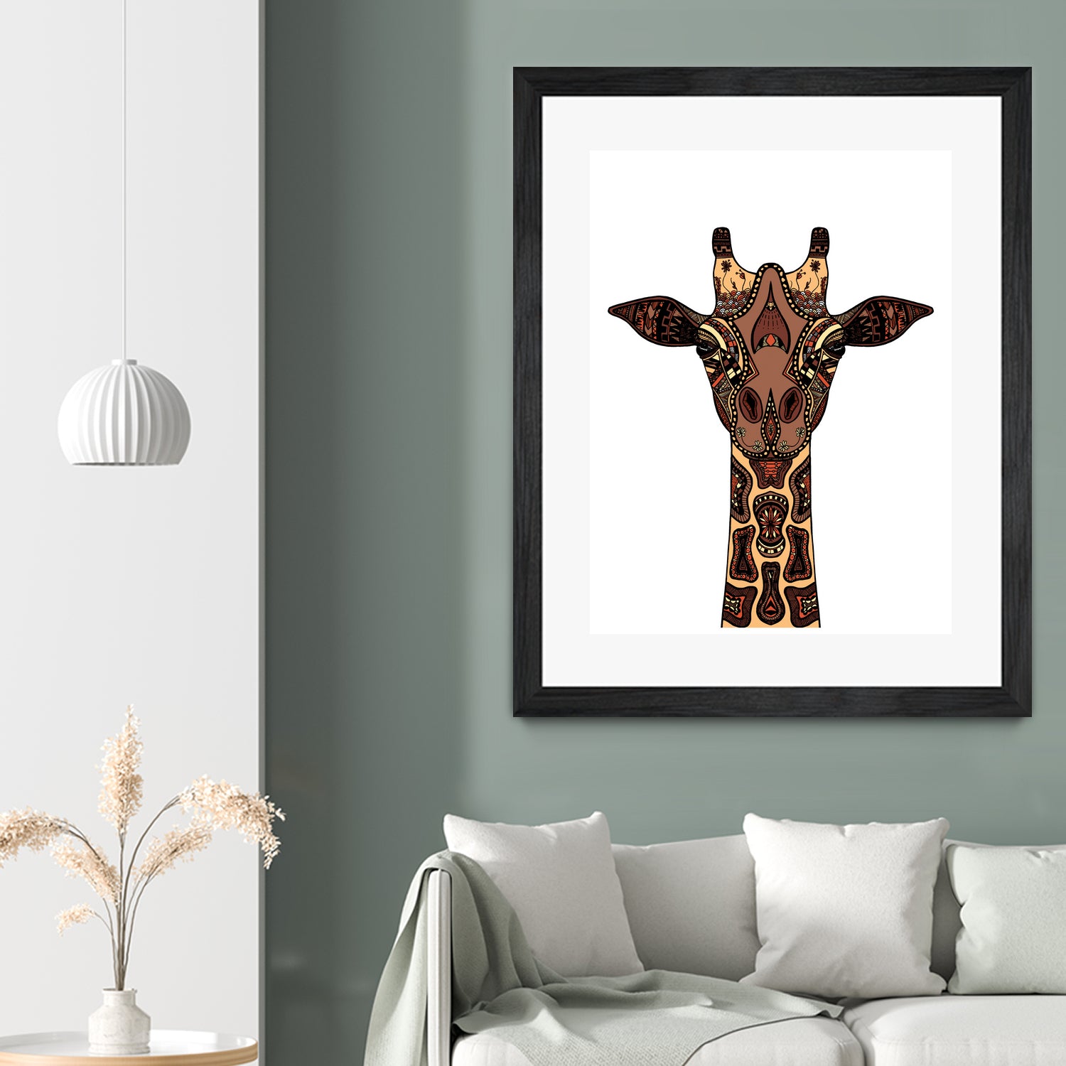 Coloured Giraffe Illustration/Drawing by Naomi Davies on GIANT ART - black digital drawing