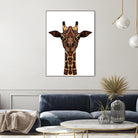 Coloured Giraffe Illustration/Drawing by Naomi Davies on GIANT ART - black digital drawing