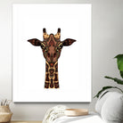 Coloured Giraffe Illustration/Drawing by Naomi Davies on GIANT ART - black digital drawing