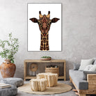 Coloured Giraffe Illustration/Drawing by Naomi Davies on GIANT ART - black digital drawing