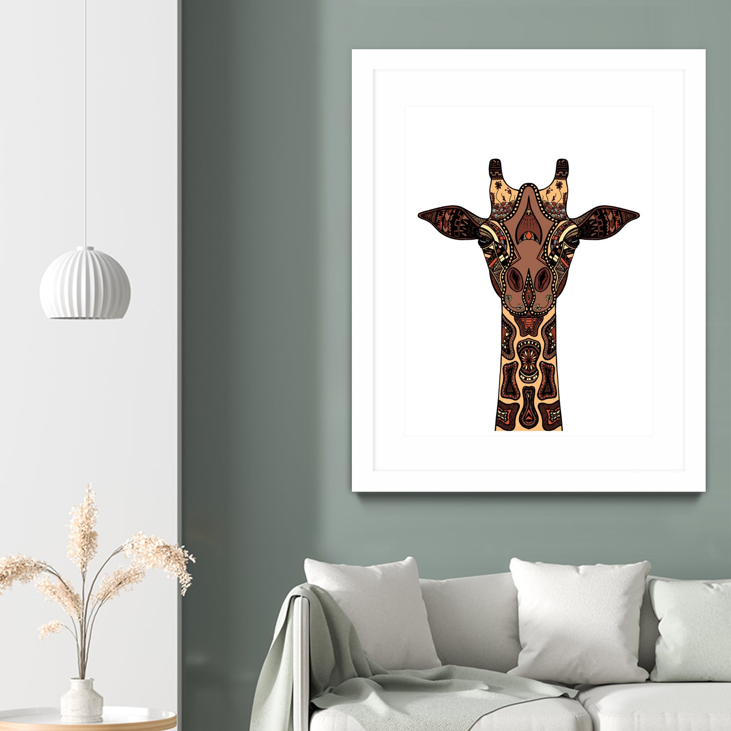 Coloured Giraffe Illustration/Drawing by Naomi Davies on GIANT ART - black digital drawing