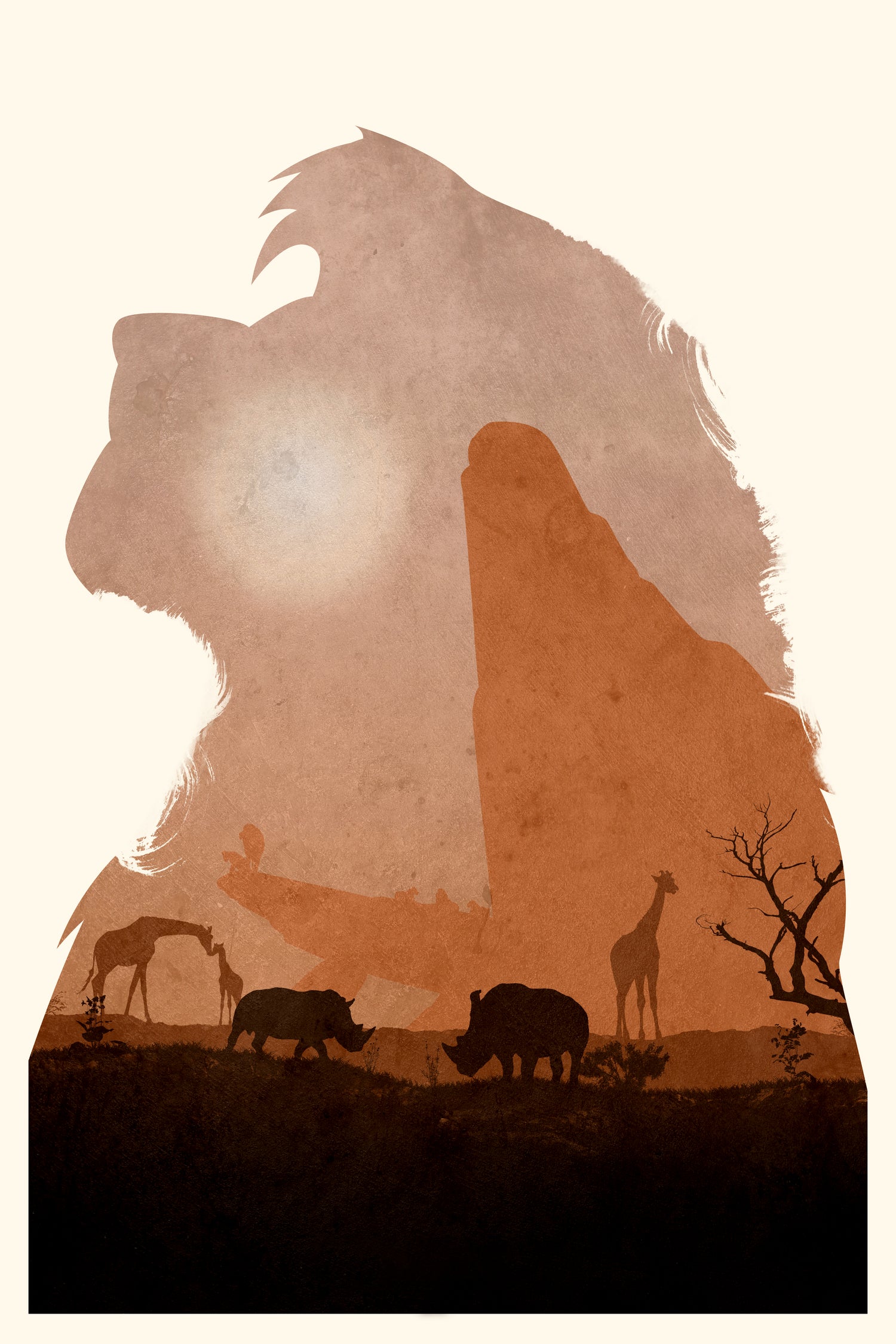 The Lion King (Textless Edition) by Ryan Ripley on GIANT ART - orange digital drawing