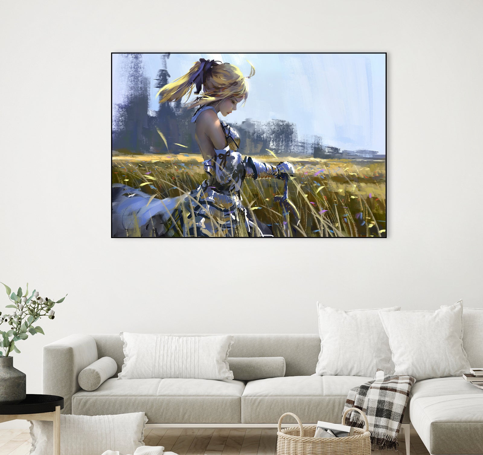 Saber Lily by Ling Wang on GIANT ART - yellow digital painting