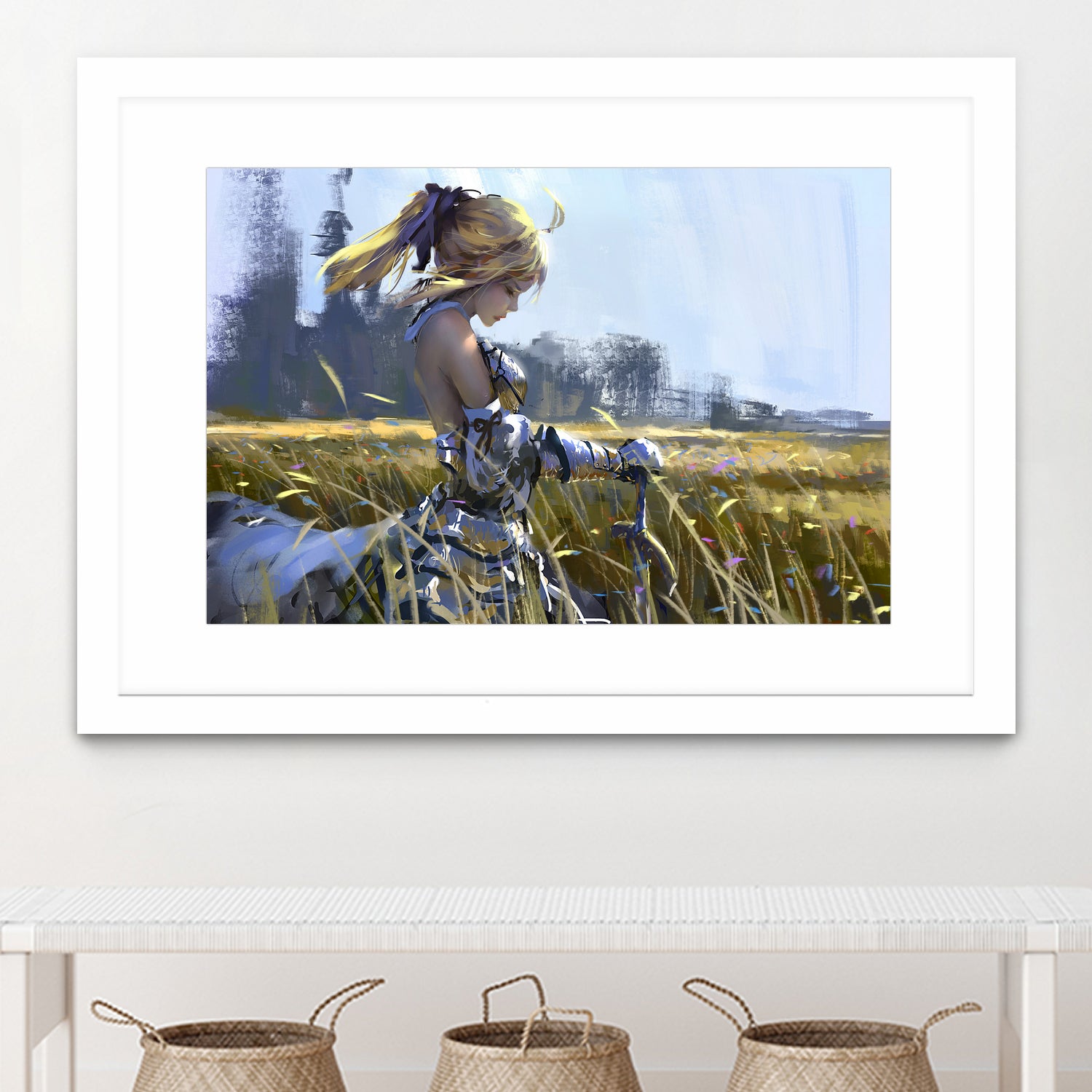 Saber Lily by Ling Wang on GIANT ART - yellow digital painting