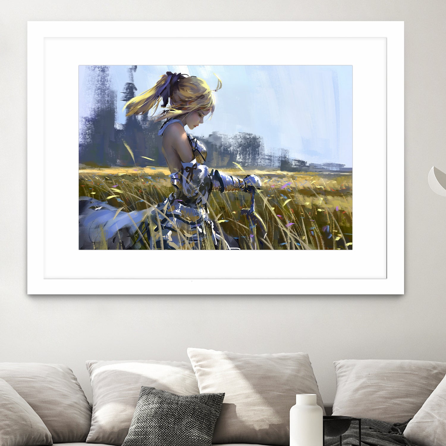 Saber Lily by Ling Wang on GIANT ART - yellow digital painting