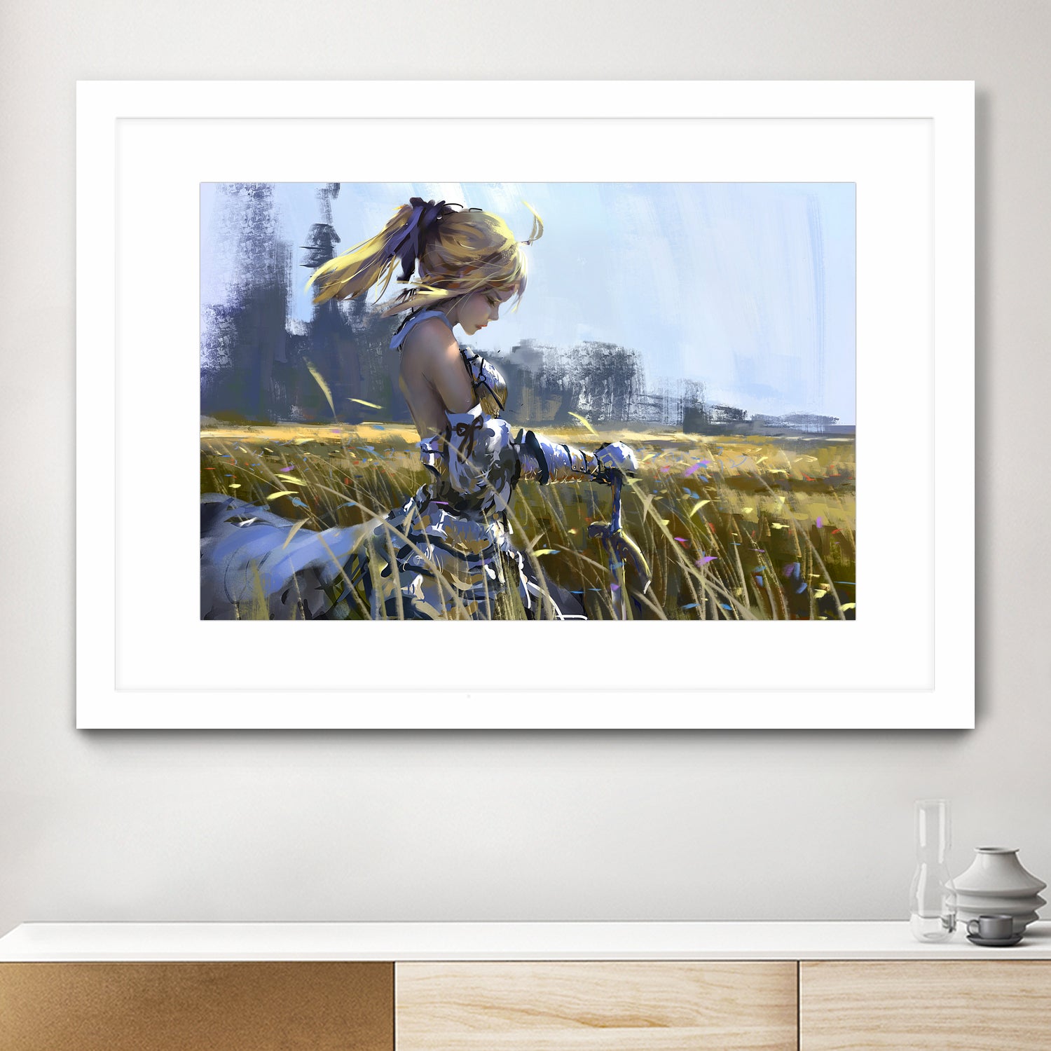 Saber Lily by Ling Wang on GIANT ART - yellow digital painting